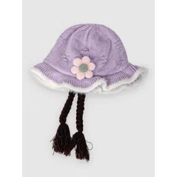 DukieKooky Unisex Kids Embroidered Woollen Beanie-picture-31