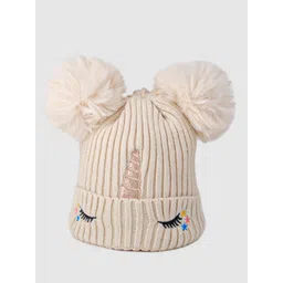 DukieKooky Unisex Kids Embroidered Woollen Beanie-picture-18