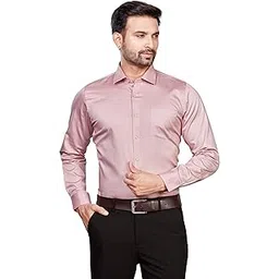 dukul Men's Solid Formal Shirt | Regular Fit |100% Pure Cotton Satin | Classic Collar | Full Sleave-picture-49