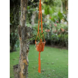 DULI 3-Pcs Yellow & White Macrame Wall Hanging Planters-picture-29