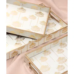 Duli Enamel Coated Multipurpose Waterproof Serving Trays for Home and Dining Table - Set of 3-picture-16