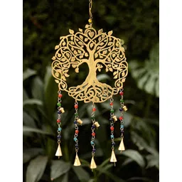 DULI Gold-Toned Tree of Life Design Big Metal Windchime with Hanging Bells-picture-34