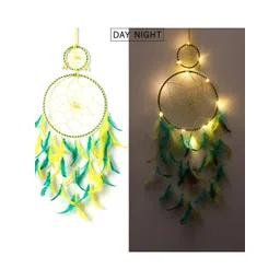 DULI Green & Yellow Dream Catcher Hangings-picture-37