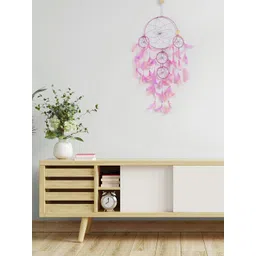 DULI Purple and Pink 5 Ring Handmade Dream Catcher-picture-11