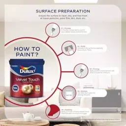 Dulux Velvet Touch Pearl Glo Interior Emulsion Paint Orchid White 4 L image 3