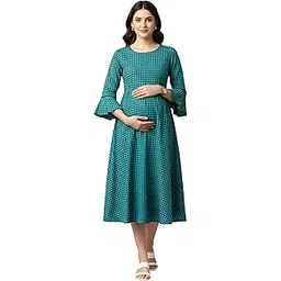 dummy shape Feeding Kurtis for Women Cotton | Floral Rayon Anarkali Kurta with Dual Nursing Zippers for Pregnancy & Breastfeeding | Maternity Dresses | Gifts for Pregnant Woman-picture-17