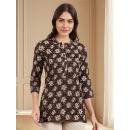 DUMMY SHAPE Women Floral Printed A-line Short Kurta-picture-28