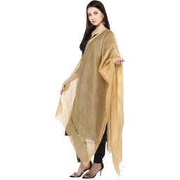 Art Silk Solid Beige Women Dupatta-image-0