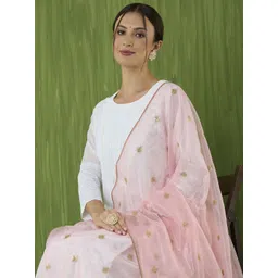 Dupatta Bazaar Embroidered Dupatta with Sequinned-picture-33