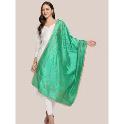 Dupatta Bazaar Green Zari Work Dupatta-picture-33