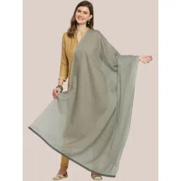 Dupatta Bazaar Khaki Green Cotton Dupatta-picture-19