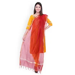 Dupatta Bazaar Maroon Silk Dupatta-picture-32