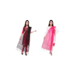 Dupatta Bazaar Multicolored Dupatta - Pack of 2-picture-13