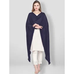 Dupatta Bazaar Navy Blue Solid Dupatta-picture-40