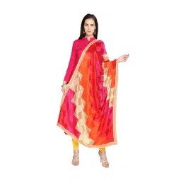 Dupatta Bazaar Pink & Orange Dupatta-picture-30