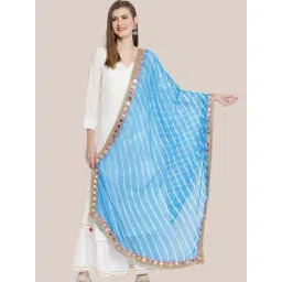 Dupatta Bazaar Turquoise Printed Dupatta-picture-29