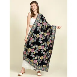 Dupatta Bazaar Women Embroidered Velvet Dupatta with Zardozi-image-41