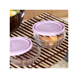 Duralex 'Freshbox' Transparent & Purple Glass 14 cm Container With Lid (0.5 L) - Set of 3-picture-18