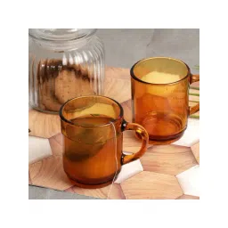 Duralex 'Versailles' Orange Glass 10.5 cm Mug (0.26 L) - Set of 6-picture-10