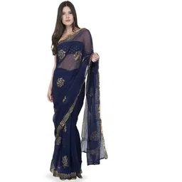 DURGA EMPORIO Embellished Bollywood Chiffon Saree-picture-14