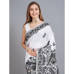 Durga Textile Ethnic Motifs Woven Design Jamdani Saree-picture-38