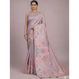 Durga Textile Paisley Silk Blend Handloom Mysore Silk Saree-picture-39