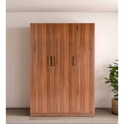 Alister 3 Door Wardrobe In Brown Color-image-0