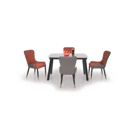 Durian Alaska Cloud Grey Russet Orange Natural Stone 4 Seater Dining Set-picture-35