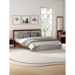 Durian Claudia Dark Acacia Brown Engineered Wood Queen Bed-picture-13