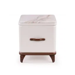 Durian Off-White Marble Contemporary Side Table-picture-37