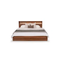 Durian Pure Alister Walnut Brown Engineered Wood King Size Bed-image-3