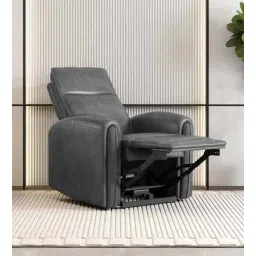 durian Venezia Leather Motorised 1 Seater Recliner In Grey Color-picture-26