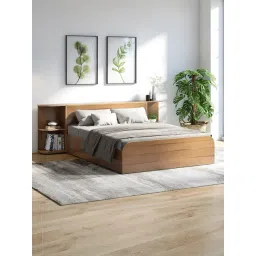 Durian Vienta Brentwood Oak Brown Engineered Wood Queen Bed-picture-45