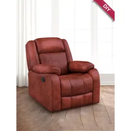Duroflex Avalon Crimson Red Wood Single Seater Recliner-picture-40