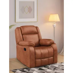 Duroflex Avalon - Rocking & Revolving Single Seater Suede Manual Recliner-picture-33