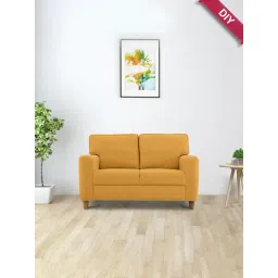 Duroflex Utopia Yellow Wood 2 Seater Sofa-picture-11