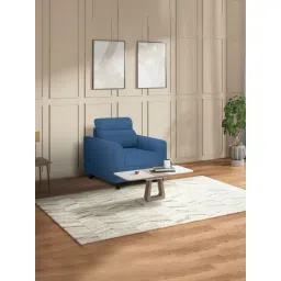 Duroflex Zivo Plus Blue Solid Wood 1 Seater Sofa set-picture-38