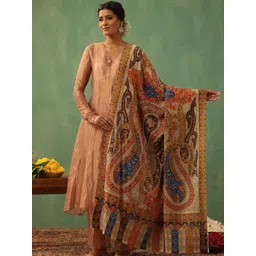 DUSALA INDIA Kashi Cashmere Ethnic Motifs Printed Woollen Shawl-picture-29