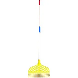 DustOut Plastic Rake with Flexible Teeth for Gardening/Collecting Leaf with Two Metal Handles and Two Heads. (Pack of Two)-picture-23