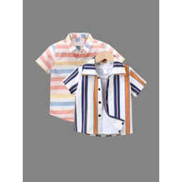 DUTT CREATION Pack of 2 Boys striped Formal Shirt-picture-27