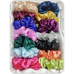 dvabeautyshop Soft silk premium scrunchies hairband for women girls-picture-51