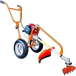 DVI 50CC 4 Stroke Trolley Brush Cutter| with Weeder Attachment | for Grass Trimming & Weeding/Cultivating/Tilling Come with 80T, 3T, 2T Blade & TAP N Go with Vertiller Attachment.-image-2