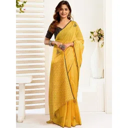 DWIJA FASHION Linen Blend Saree-picture-34