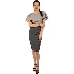 dyana Women's Slub Cotton Capa Uniquely Captivating Cape Top at Waist Length-picture-36