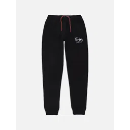 DYCA Boys Black Graphic-Printed Cotton Joggers-picture-27