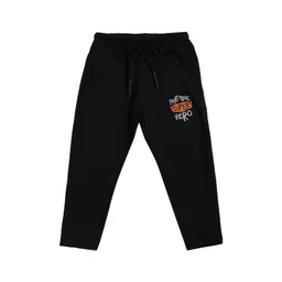 DYCA Boys Black Solid Cotton Track Pants image 1