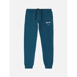 DYCA Boys Blue Printed Cotton Regular Fit Joggers-picture-20