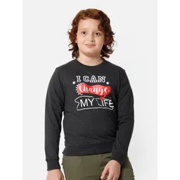 DYCA Boys Charcoal Printed Cotton Sweatshirt-picture-39
