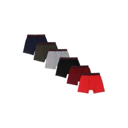 Dyca Boys Multicolor Cotton Solid Trunks (Pack of 6)-picture-43