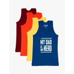 DYCA Boys Pack Of 4 Boys Assorted Cotton Innerwear Vests-picture-22